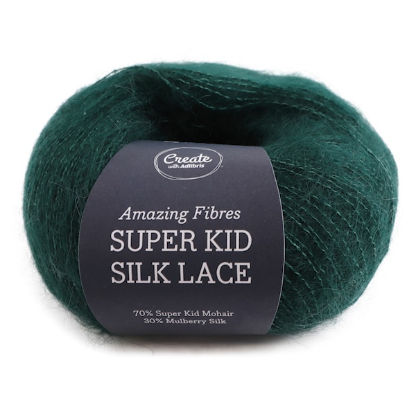 Adlibris, Super Kid Silk Lace, 25 g, Dark Green A435
