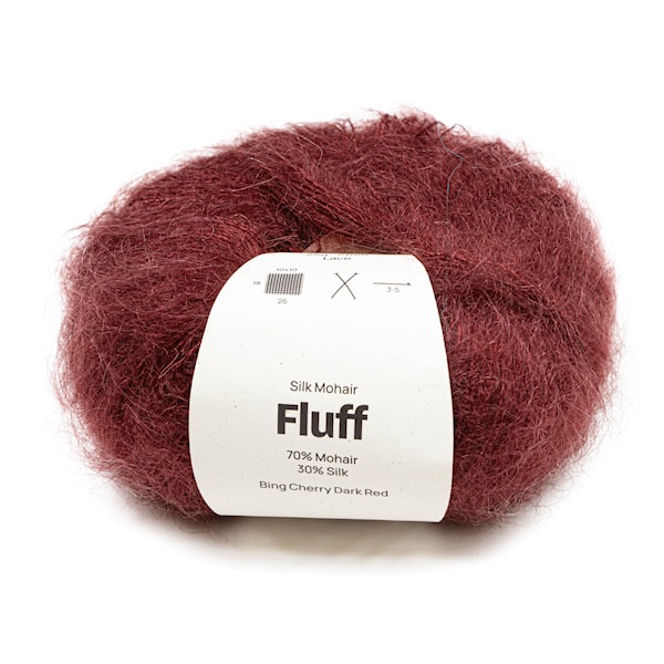 Silk Mohair Fluff 25 gr Bing Cherry red A809 Adlibris