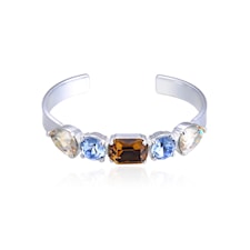 River Armband Brunt/Blå/Silver