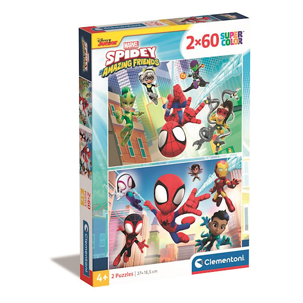 Pussel 2x60 bitar Spidey and his Amazing Friends, Clementoni