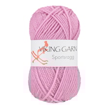 Sportsragg 50 g roosa Viking Garn