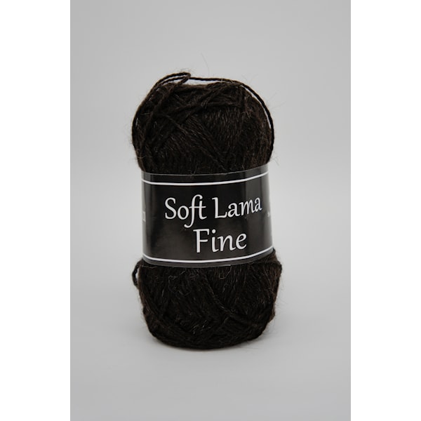 Svarta Fåret Soft Lama Fine Garn Babylama 50g mörkbrun 928