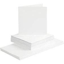 Kort och Kuvert Vit 15x15 cm 50-pack
