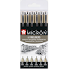 Sakura Pigma Micron Wallet Fineliners Black 6-pack