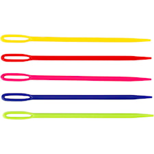 Sticknålar L: 7 cm 5 st mixade färger