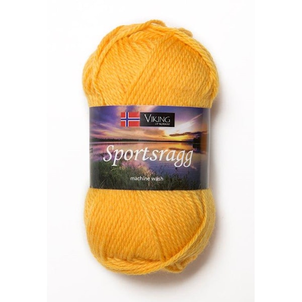 Viking of Norway Sportsragg Garn Ullmix 50g Mörk gul 545