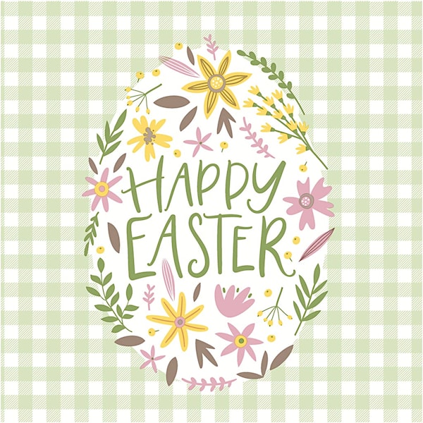 Servietter, Happy Easter, str. 33x33 cm, 20 stk./ 1 pk.