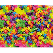 Plastpärlor, Stjärnor, 1000st, 17x6mm