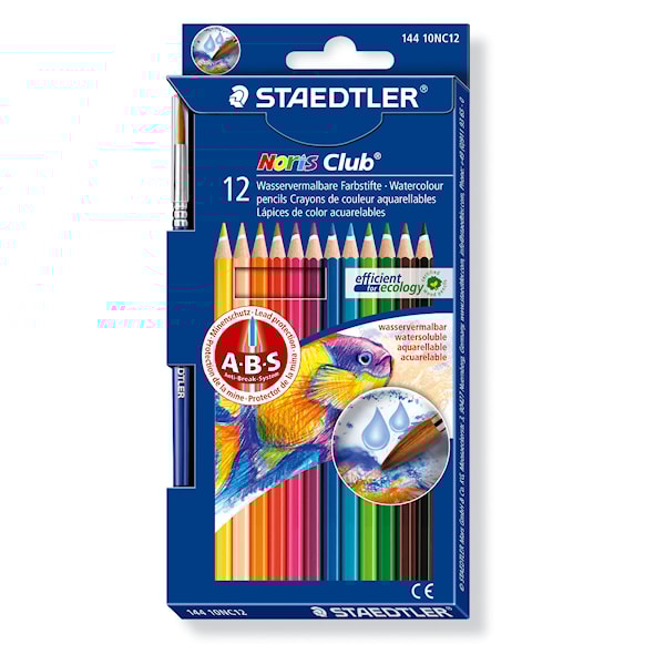 Färgpennor Akvarell Staedtler Noris Club 12-pack