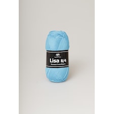 Lisa 8/4 Garn Bomull 50 g turkos 89 Svarta Fåret
