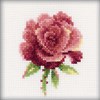 Broderisett rød rose 10 x 10 cm RTO