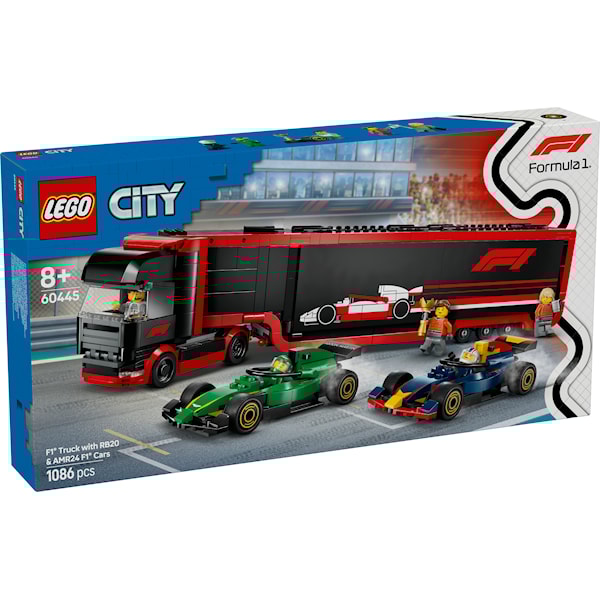 F1®-trailer med F1® RB20 og AMR24 LEGO® City (60445)