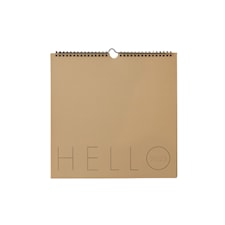 Vægkalender 2023 Hello Beige Design Letters