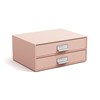 Skrivebordsskuff Birger med 2 skuffer holder A4 Dusty Pink Bigso Box of Sweden