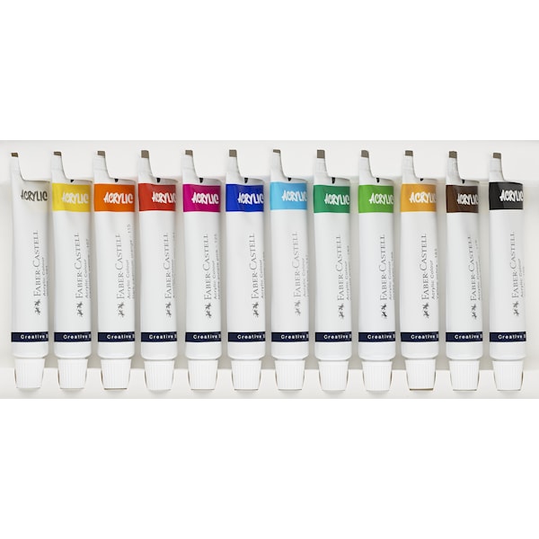 Malesett Faber Acryl Tube 12 Farger