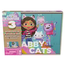 Gabbys Dollhouse träpussel 3x24 bitar