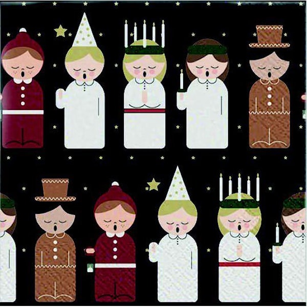 Matservietter Luciatog 20-pack Gullers