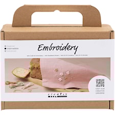 DIY Kit Broderi Tygservett Dusty Rose Creativ Company