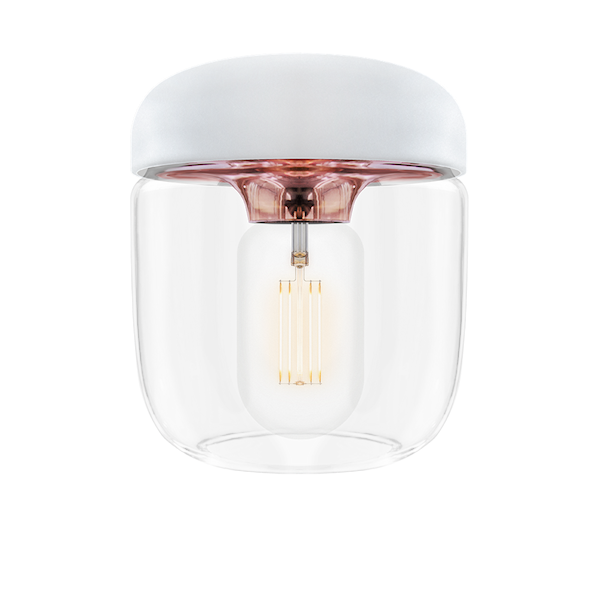 Umage Acorn Lampa 16 x 28 cm Vit och Polerad Koppar (hvit) Umage Acorn Lampa 16 x 28 cm Vit och Polerad Koppar (hvit)