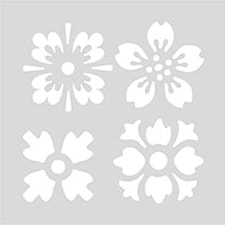 Schablon Liten 7,5x7,5 cm Blommor