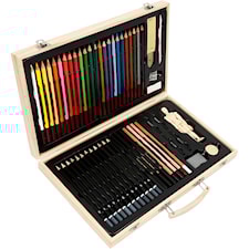 Skisse og tegnesett, ass. farger, 1 stk.