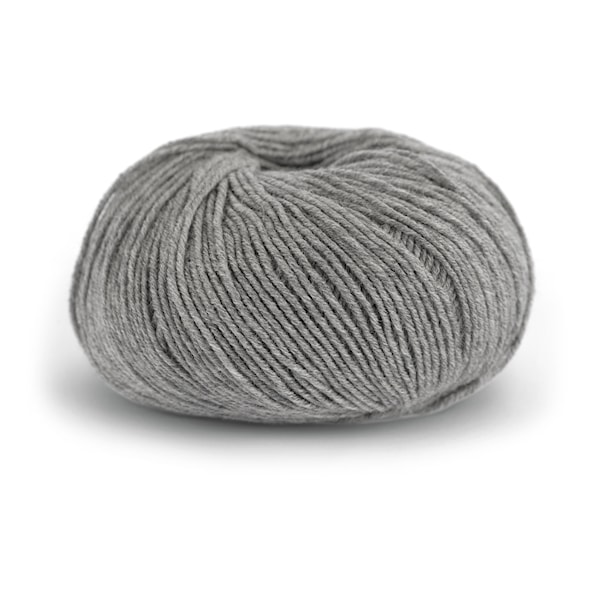 Knit At Home Superfine Baby Merino Lanka Villalangat 50 g harmaa meleerattu 203