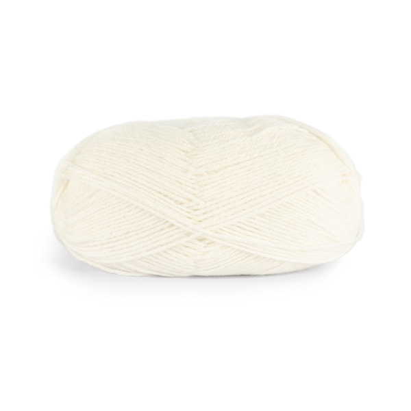 Dale Garn Baby Ull 50 g Halvbleket Hvit 0017