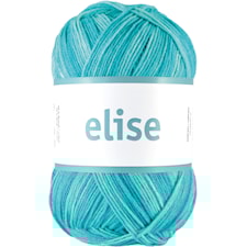 Järbo Elise Garn Bomullsmix 100g Turquoise/Mint Print