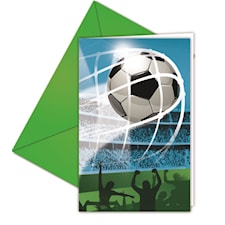 Fotboll Inbjudningskort, 6 st