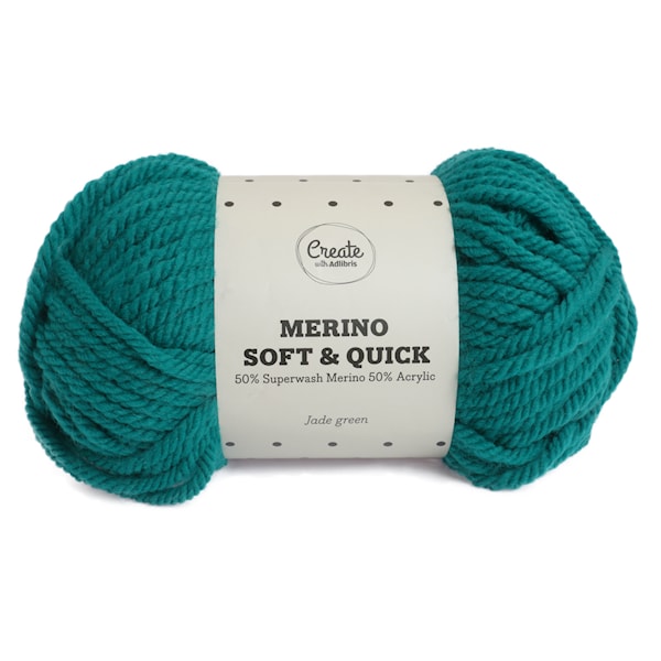 Adlibris Merino Soft & Quick Garn Ullmix 150g Jade Green A162