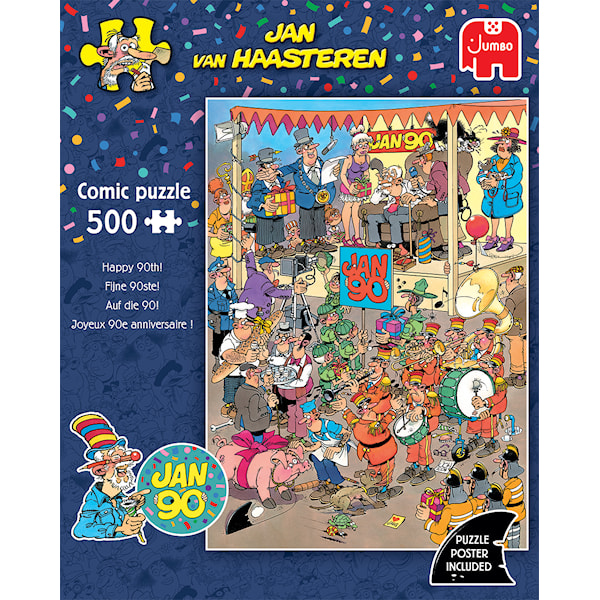 Jan van Haasteren - Happy 90th! Pussel 1000 bitar