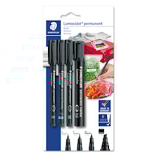 Lumocolor Permanent tusj Sett 4 stk. Staedtler