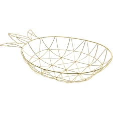 Fruktkorg, ananas, guldfärgad