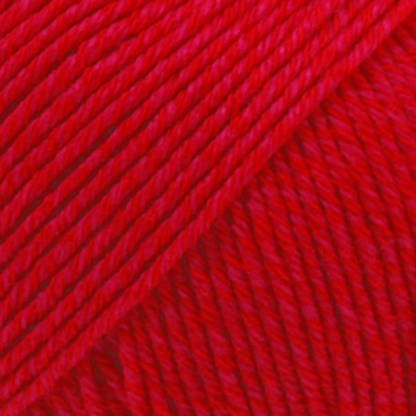 Drops Cotton Merino Uni Colour Lanka Villasekoitus 50g Red 06