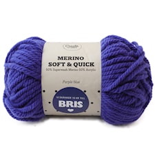 Adlibris BRIS Merino Soft & Quick Garn Ullmix 150g Purple Blue A170