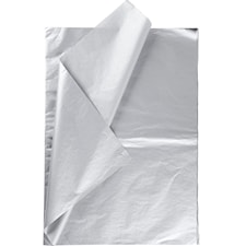 Silkkipaperi, arkki 50x70 cm, 17 g, hopea, 6 ark/ 1 pkt