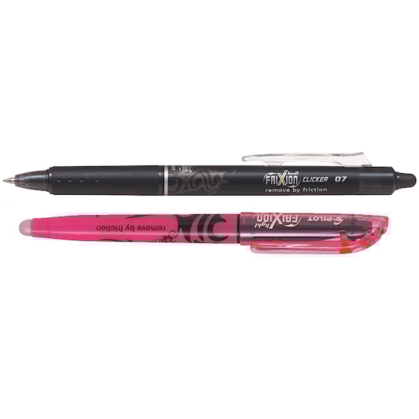 Kulspetspenna Pilot FriXion Clicker Svart + Rosa Frixion Light 2-pack