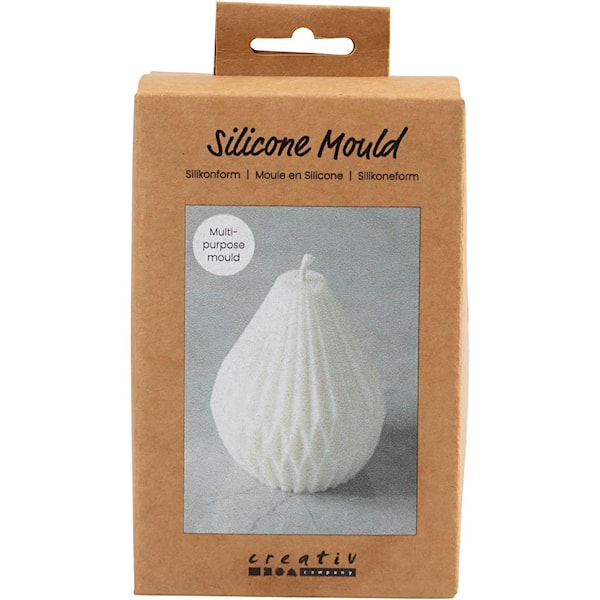 Silikonform , Riflet dråpeform, H: 8 cm, dia. 7 cm, 1 stk./ 1 pk.