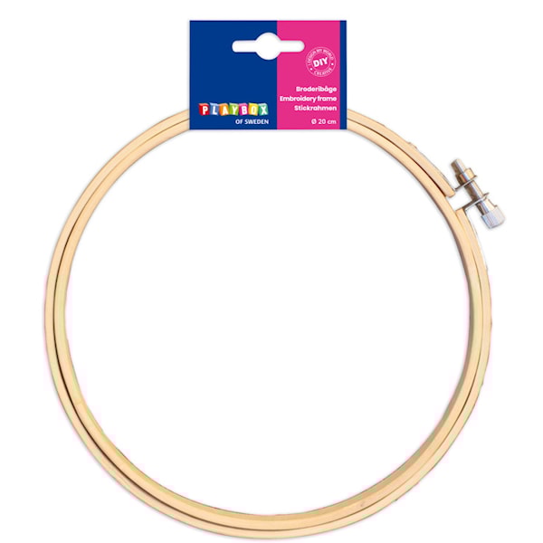 Broderiram i bambus 20 cm 1-pakk Playbox