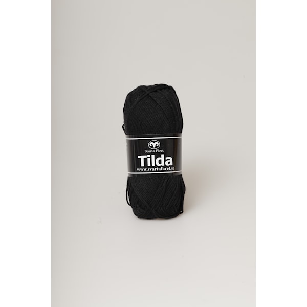 Svarta Fåret Tilda Garn Bomullsmix 50 g svart 01