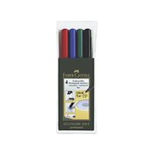 Merkepenn Multimark permanent F 4-pack Faber Castell