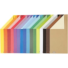 Color Bar rivekartong, A4, 210x297 mm, 250 g, 16 ass. ark/ 1 pk.