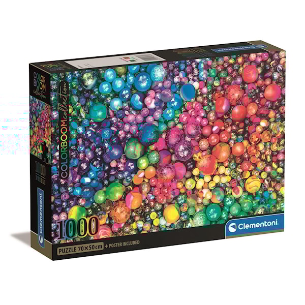 Puslespill CB High Quality Collection Colorboom Marbles 1000 brikker, Clementoni