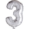 Ballong i Folie, H: 41 cm, 1 st., silver