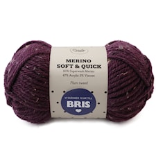 Adlibris BRIS Merino Soft & Quick Garn Ullmix 150g Plum Tweed A166