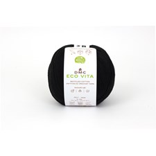 Eco Vita recycled bomull 100 gr Svart (002) DMC