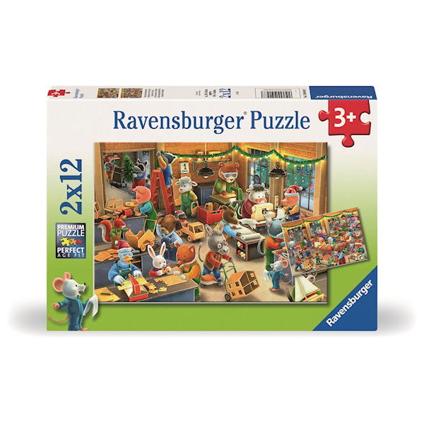 Christmas Toy Factory Pussel 2x12 Bitar Ravensburger