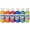 Plus Color- Askartelumaali, värikäs, 6x60 ml/ 1 pkk