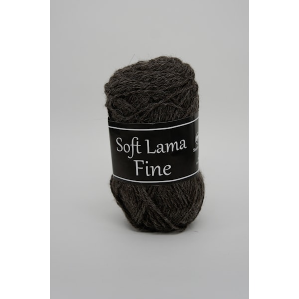 Svarta Fåret Soft Lama Fine Garn Babylama 50g gråbrun 927