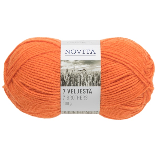 Novita 7 Bröder Garn Ullmix 100 g, apelsin 278